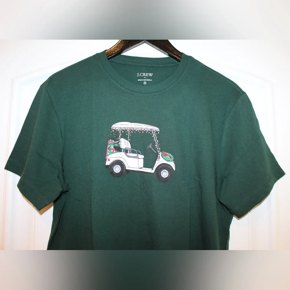 J. Crew Christmas golf cart T-shirt (men’s S) (NWT)